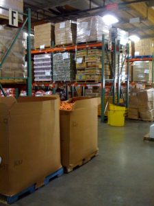 Food bank storage- looks like costco! Check out that huge box of carrots! Food bank storage- looks like costco! Check out that huge box of carrots!