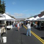 Lively local farmers market atmosphere