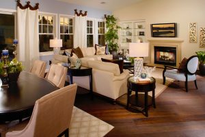 Living room in new construction home